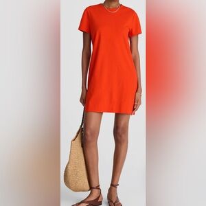Madewell Bright Orange Mini T-Shirt Dress